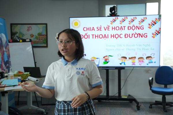 Girl presenting