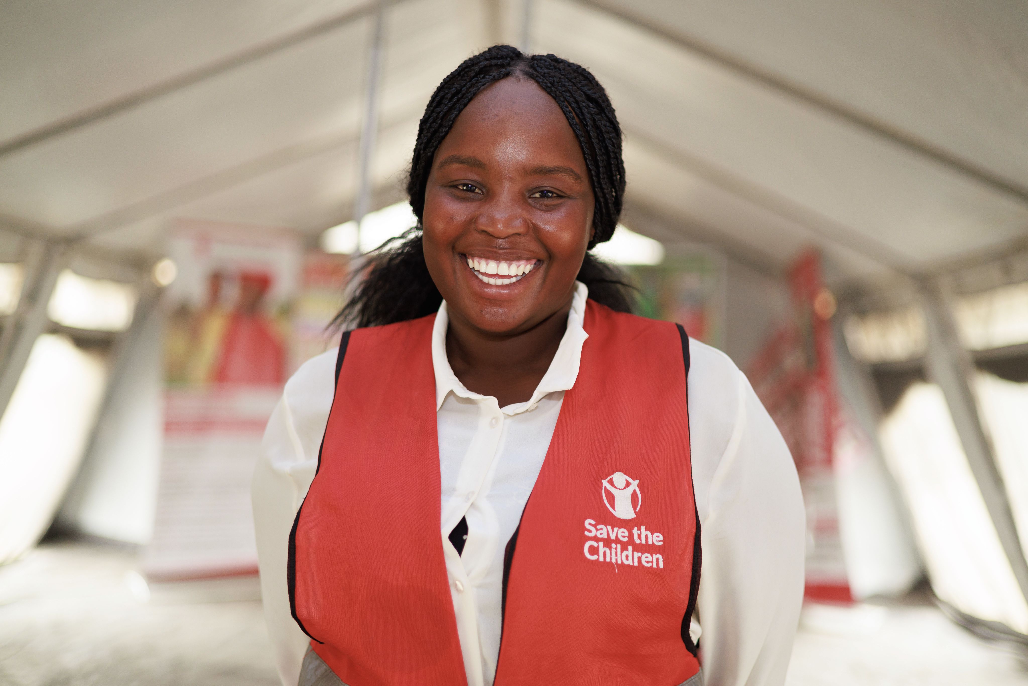 Monica*(25), Save the Children's case worker at a transit centre in South Sudan
