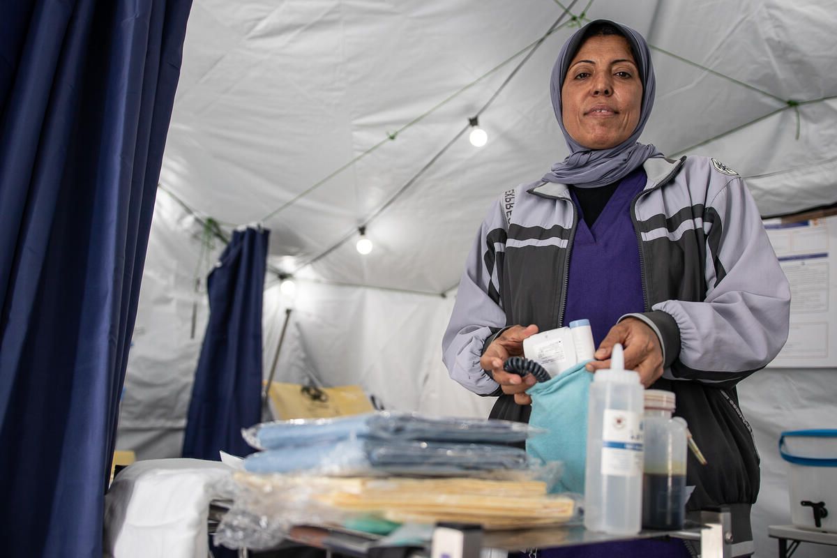 Dr Raghda, Save the Children doctor of obstetrics and gynaecology at a maternity unit in Gaza. 