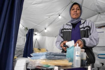 Dr Raghda, Save the Children doctor of obstetrics and gynaecology at a maternity unit in Gaza.