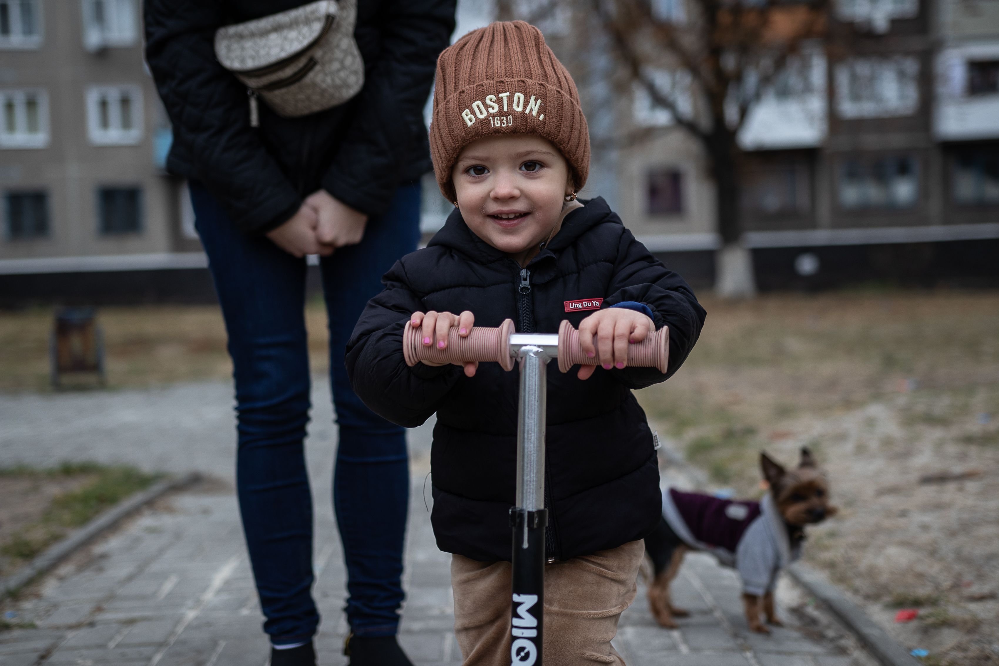 Polina (2) was born into war in Ukraine and lives on the frontline