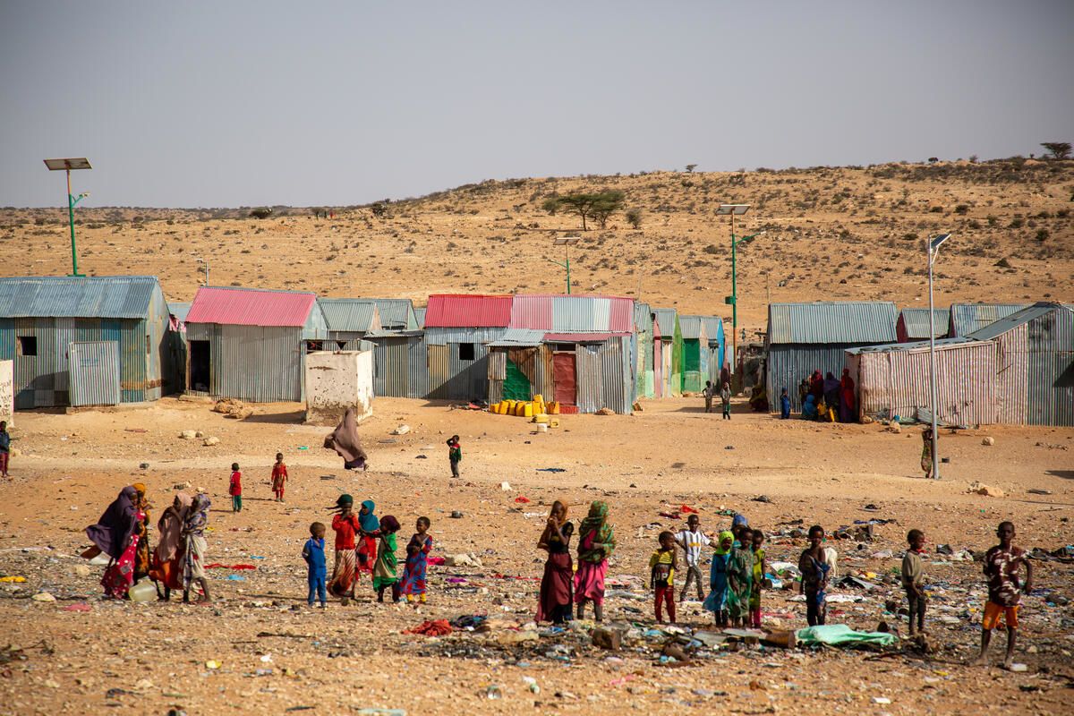 A camp for people who have been internally displaced in Puntland, Somalia.