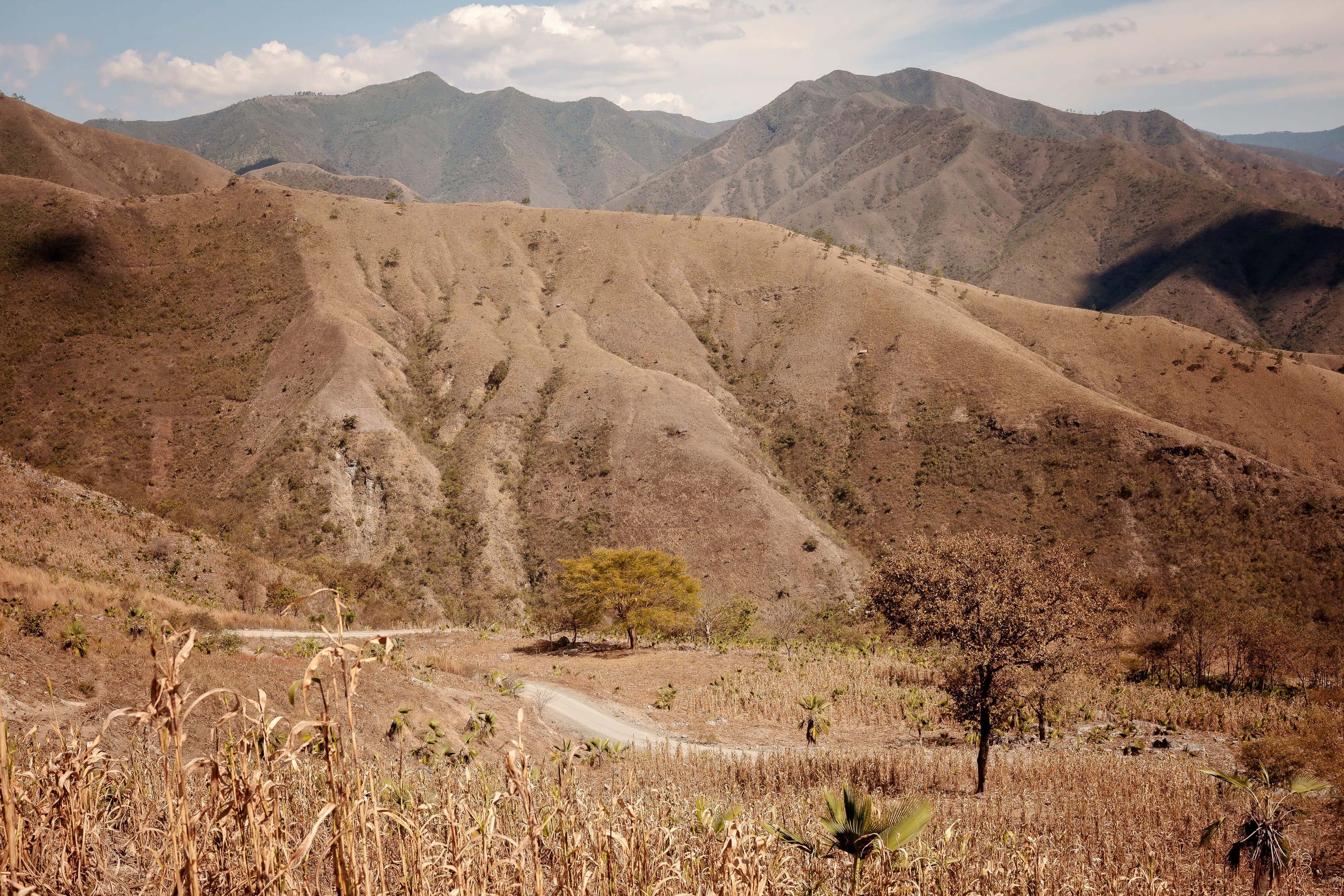 A landscape of the Dry Corridor region in Guatemala